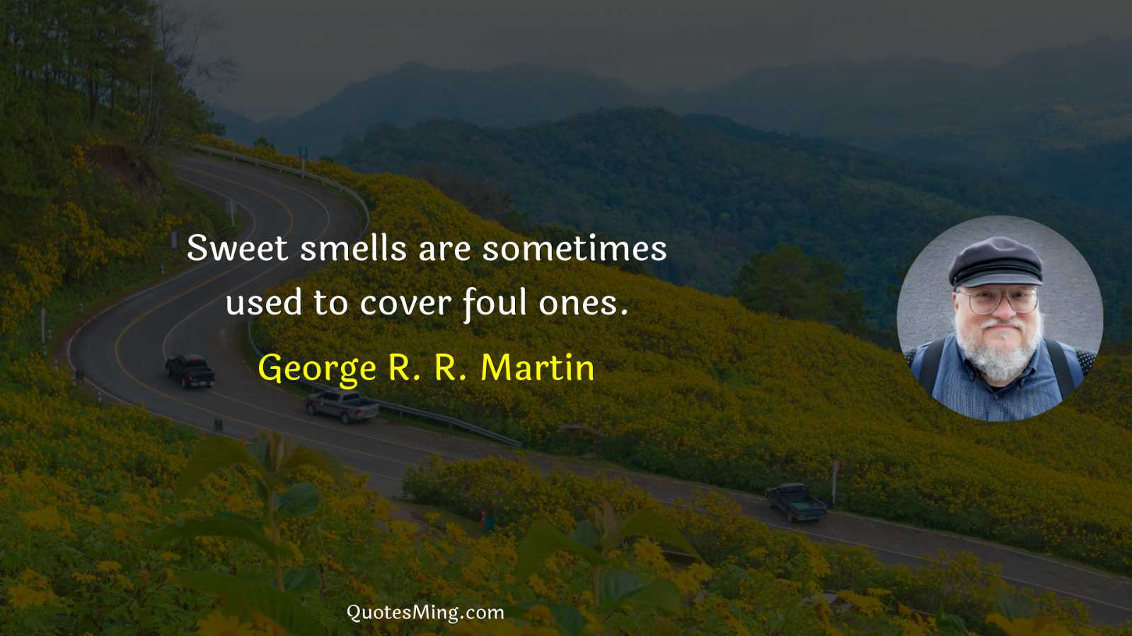 Sweet smells are sometimes used to cover foul ones