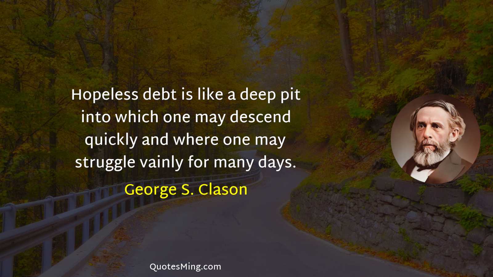 Hopeless debt is like a deep pit into which one