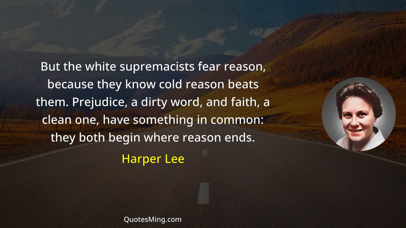 But the white supremacists fear reason because they know cold