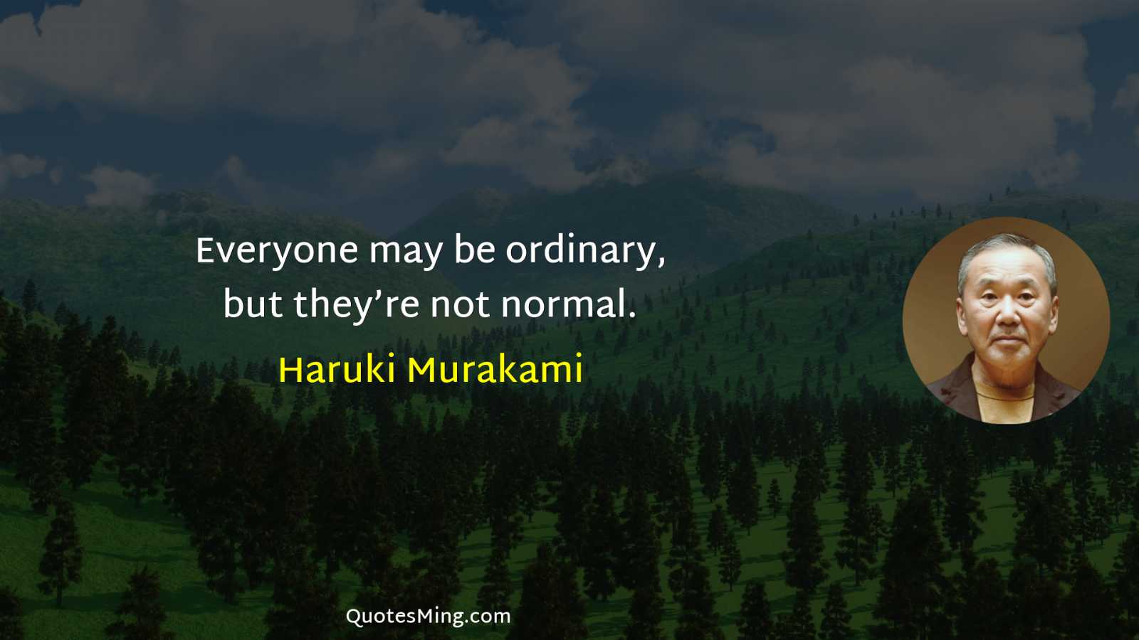 Everyone may be ordinary but they’re not normal