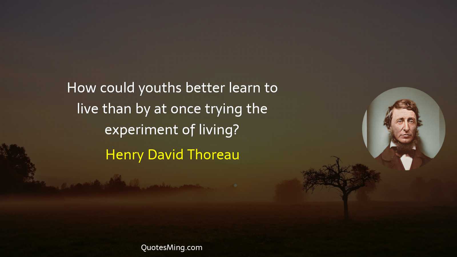 How could youths better learn to live than by at