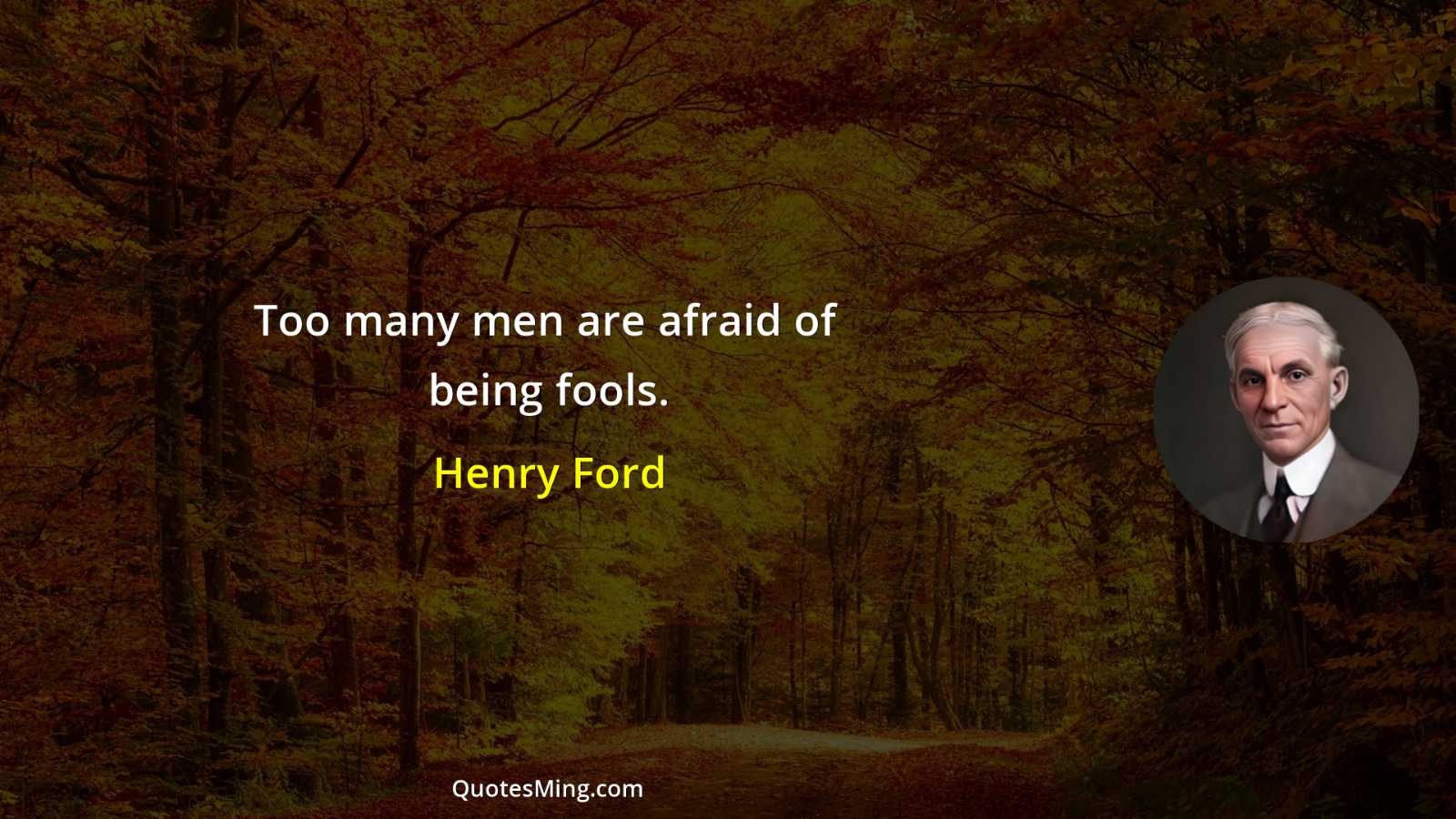 Too many men are afraid of being fools