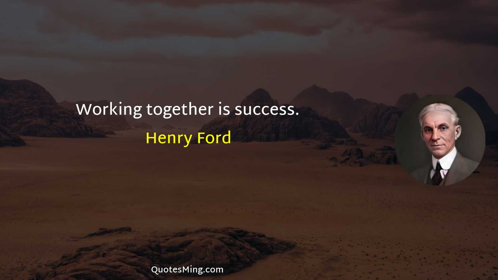 Working together is success