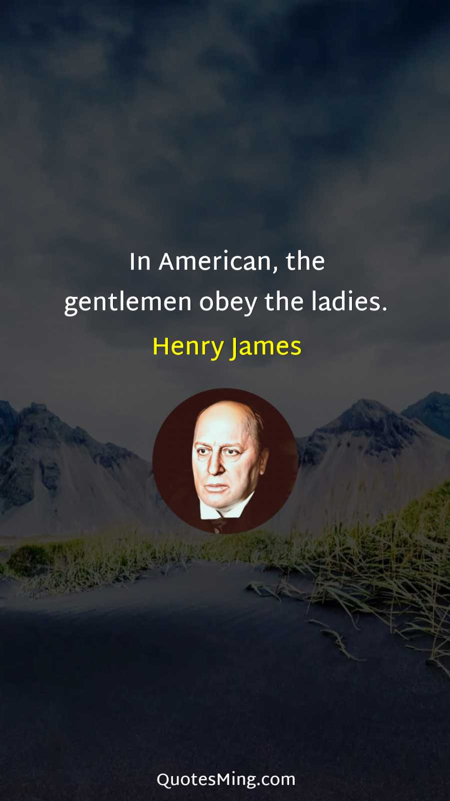 In American the gentlemen obey the ladies