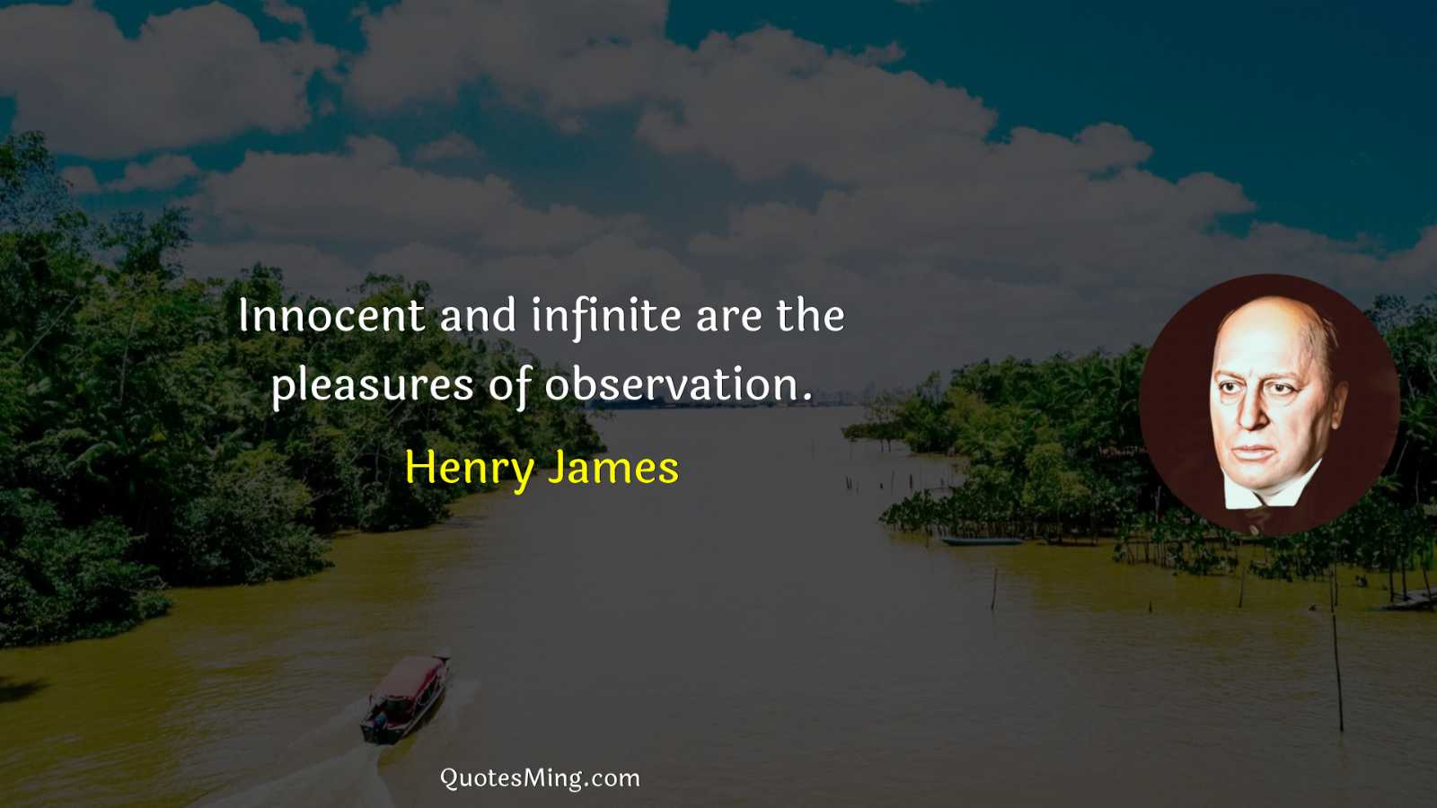 Innocent and infinite are the pleasures of observation