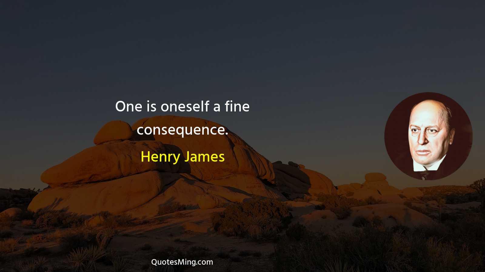 One is oneself a fine consequence