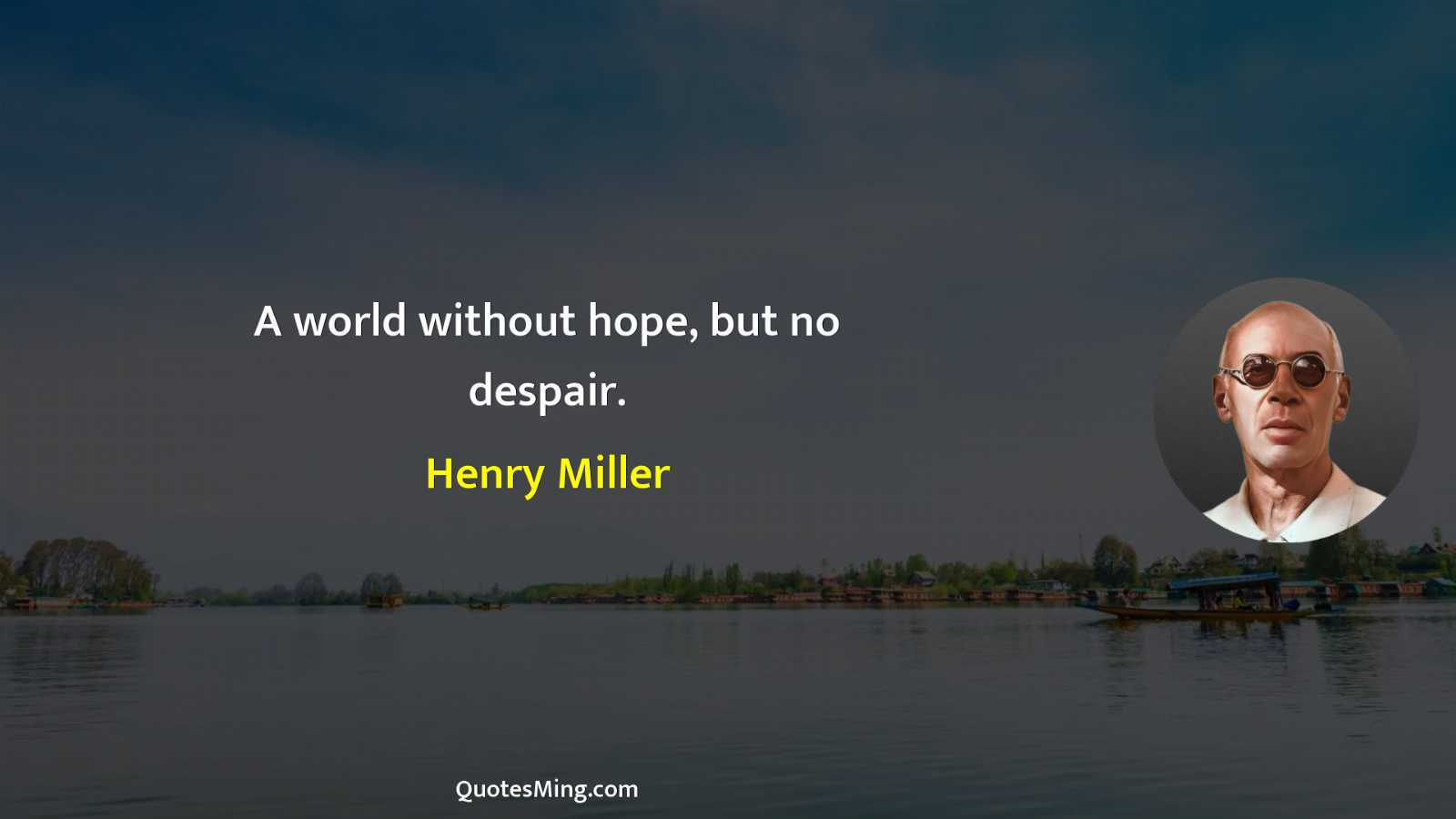 A world without hope but no despair