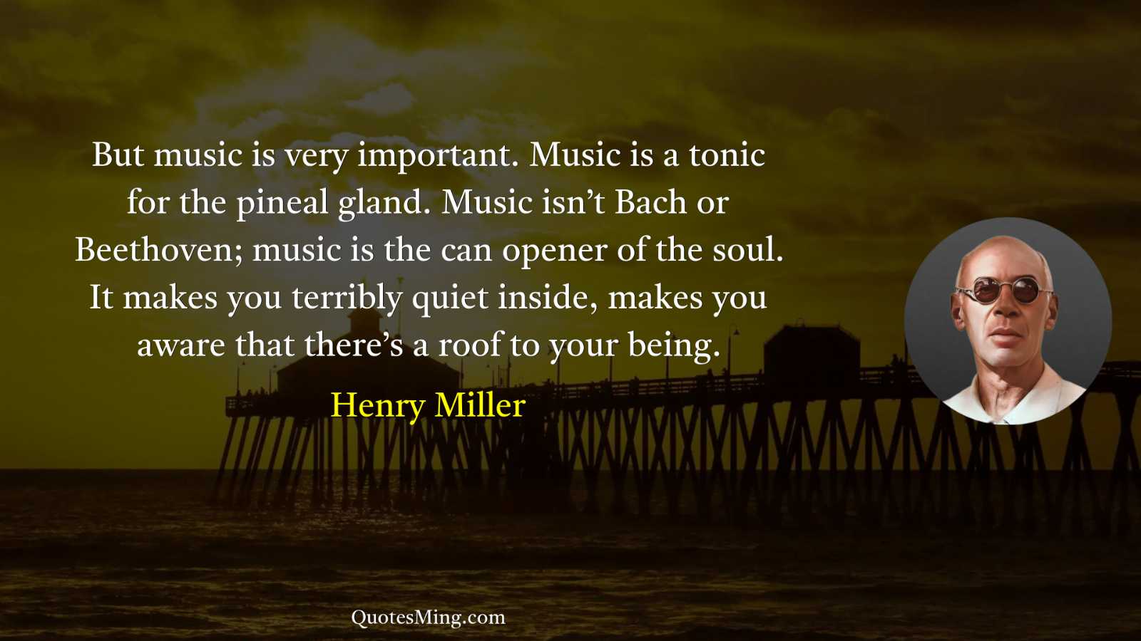 But music is very important Music is a tonic for