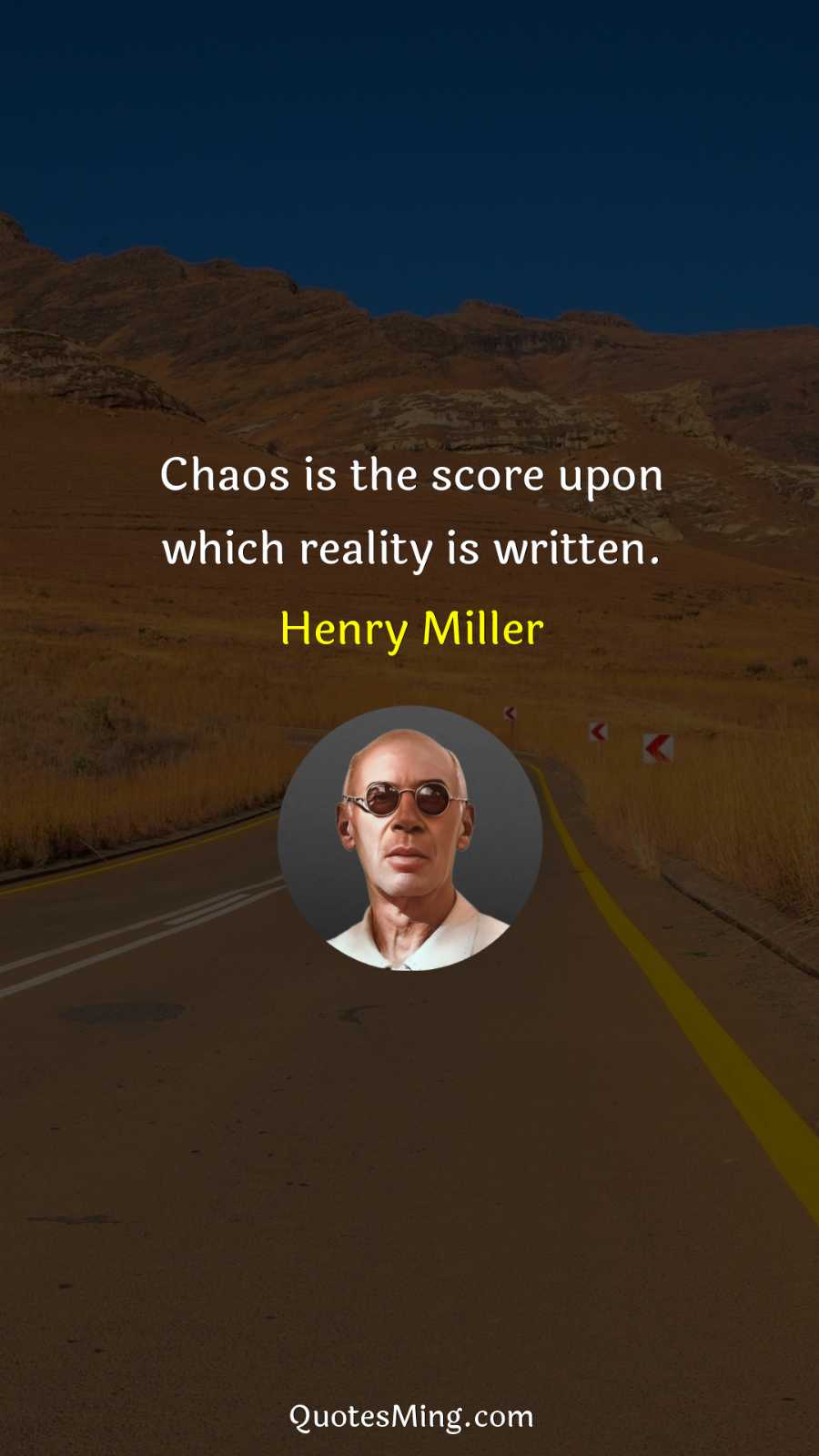 Chaos is the score upon which reality is written