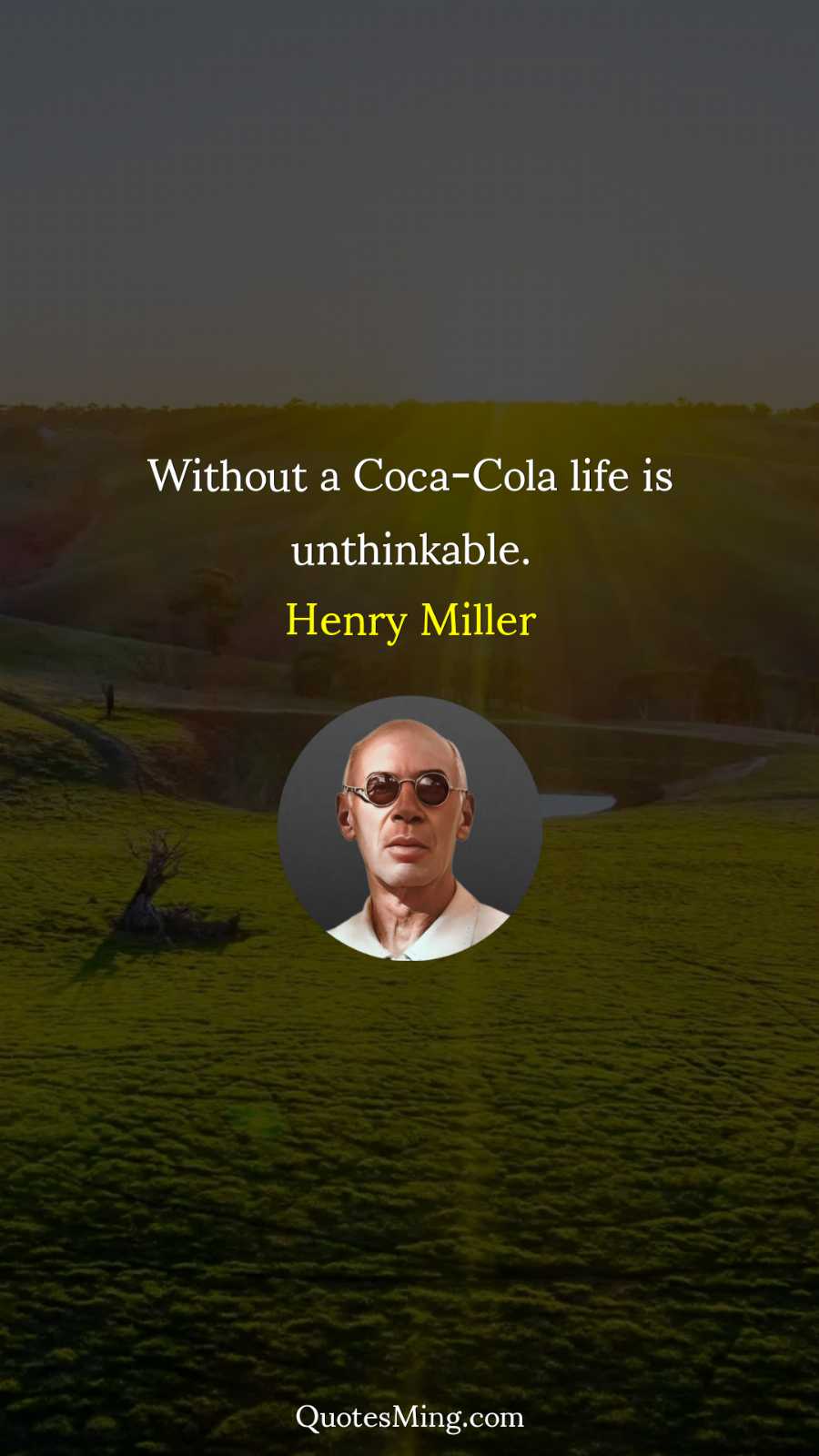 Without a Coca-Cola life is unthinkable