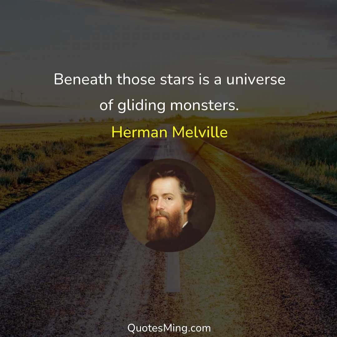 Beneath those stars is a universe of gliding monsters