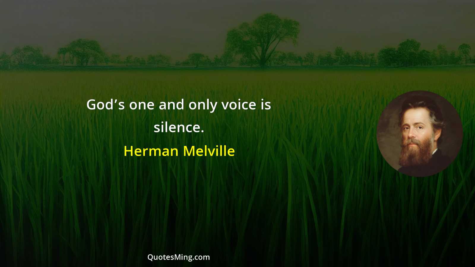 God’s one and only voice is silence