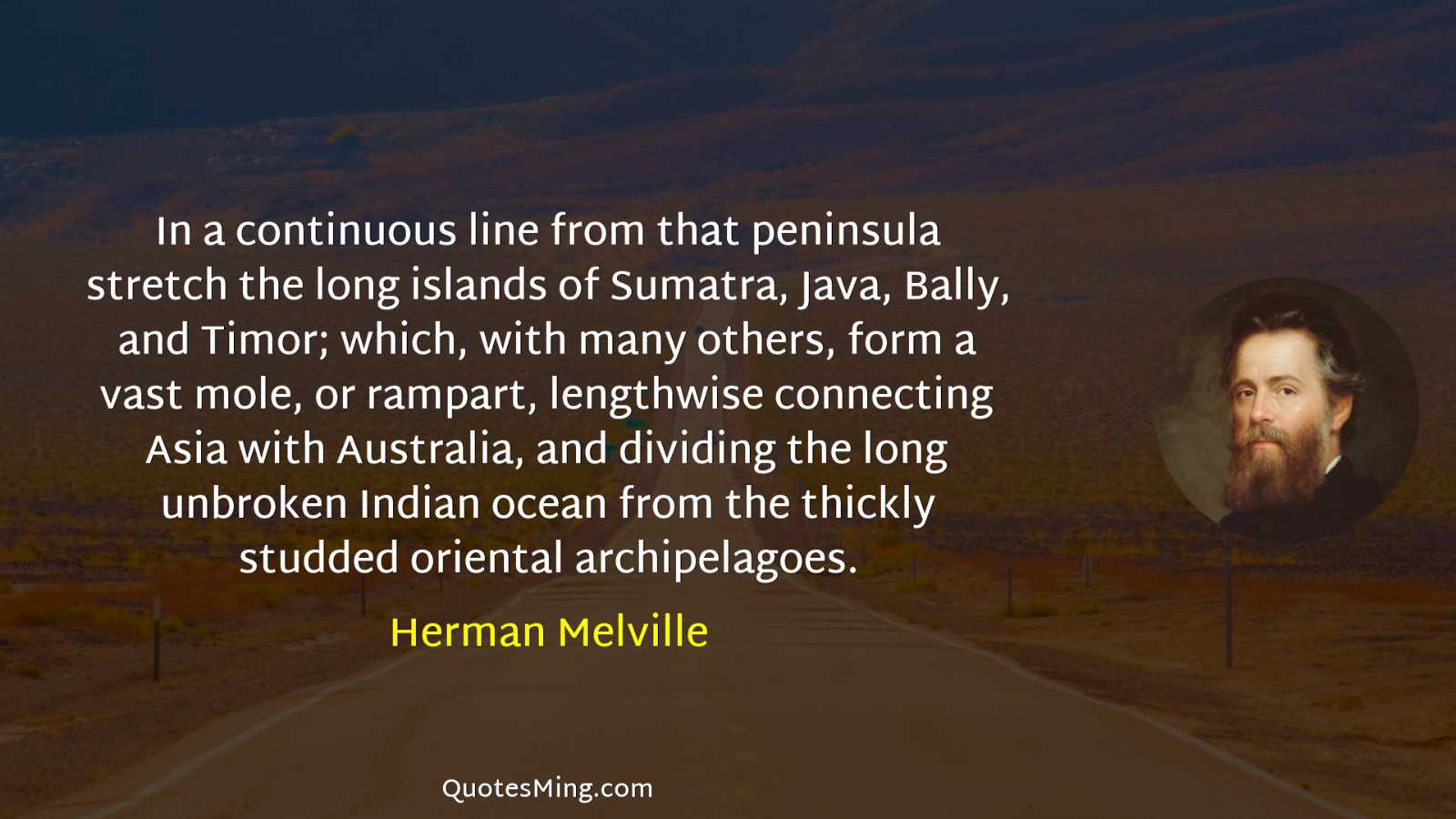 In a continuous line from that peninsula stretch the long