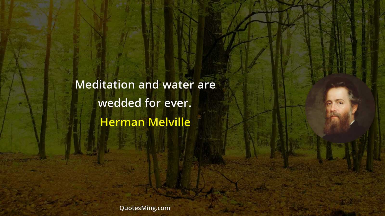 Meditation and water are wedded for ever