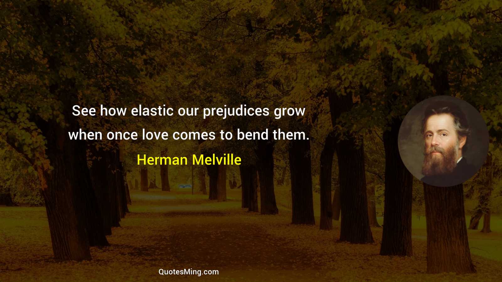 See how elastic our prejudices grow when once love comes