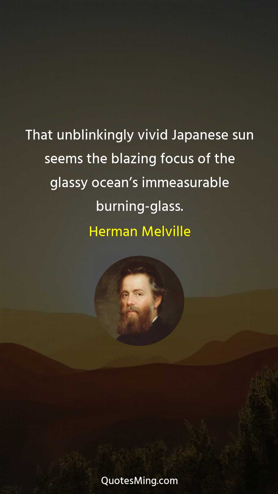 That unblinkingly vivid Japanese sun seems the blazing focus of