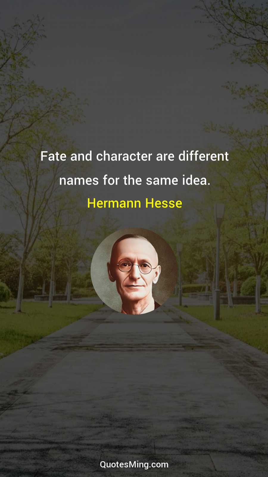 Fate and character are different names for the same idea