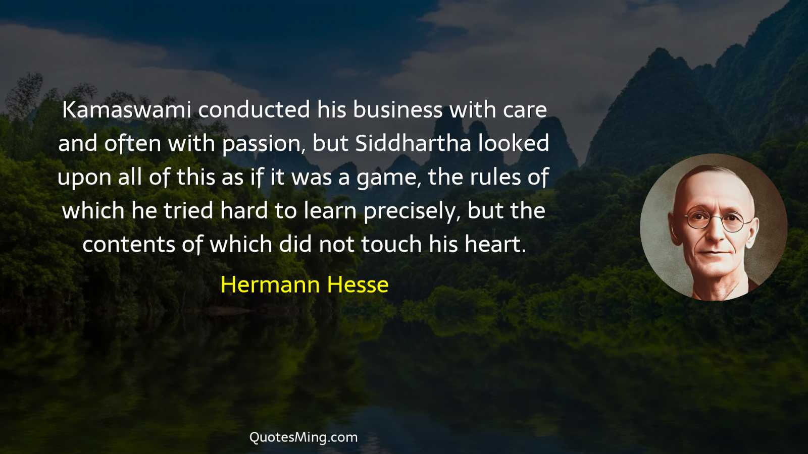 Kamaswami conducted his business with care and often with passion