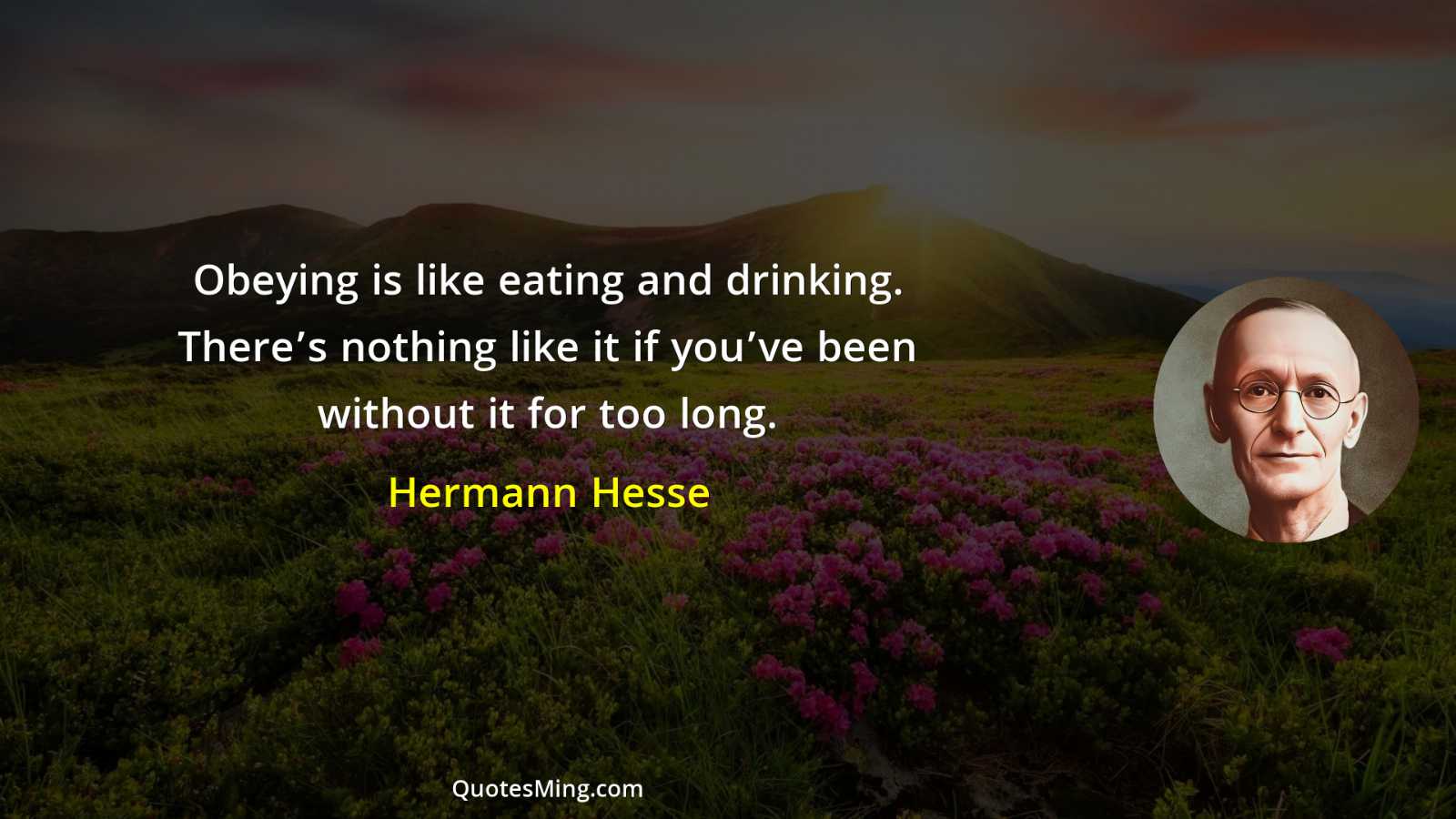 Obeying is like eating and drinking There’s nothing like it