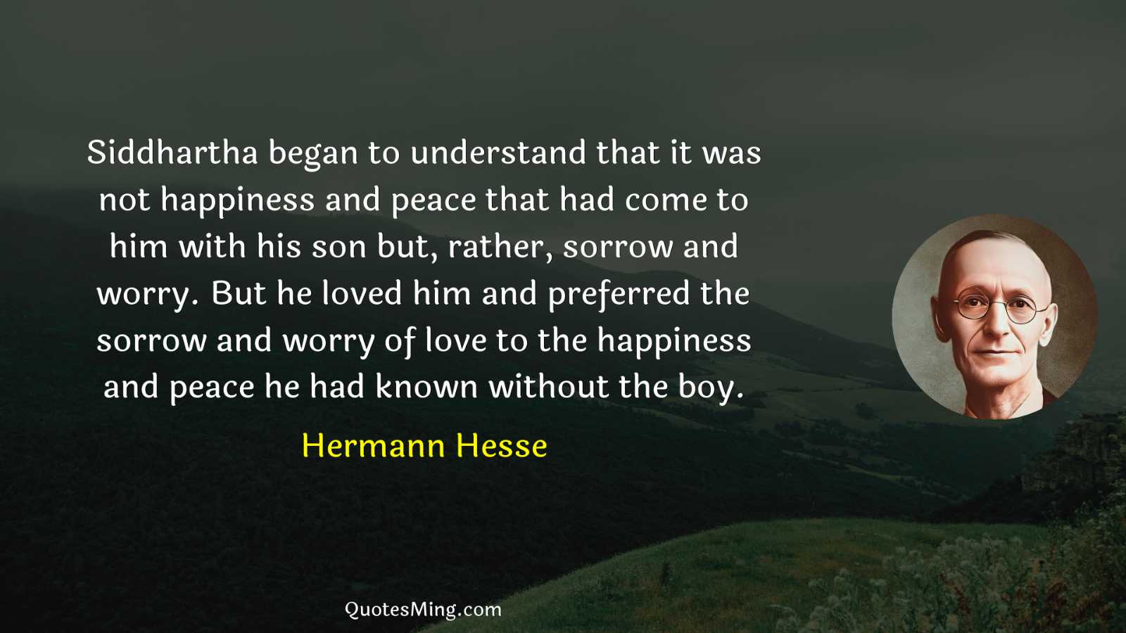 Siddhartha began to understand that it was not happiness and