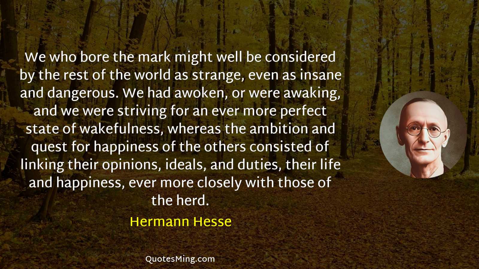 We who bore the mark might well be considered by