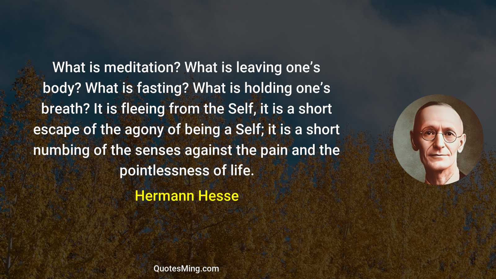 What is meditation? What is leaving one’s body? What is