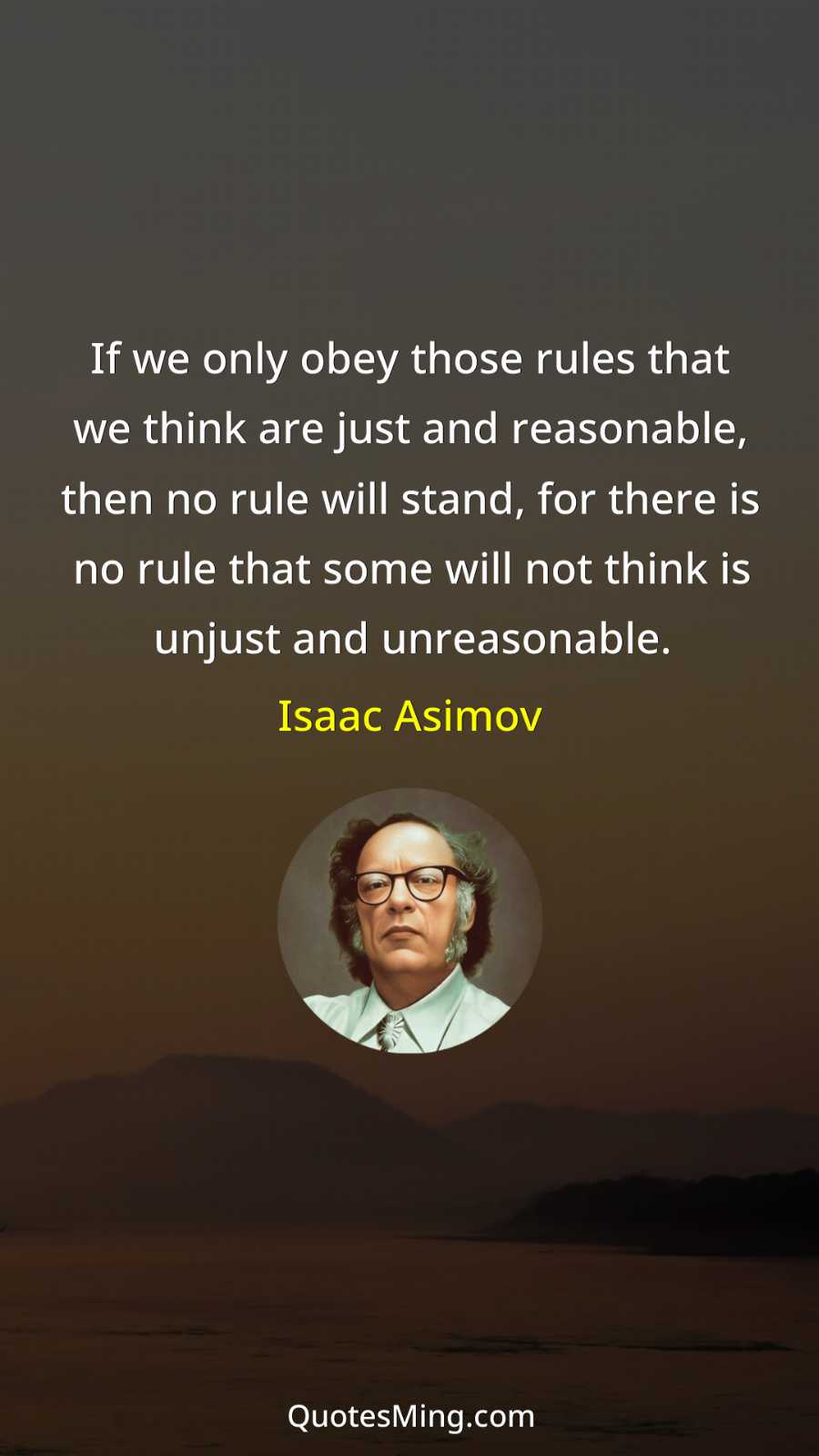 If we only obey those rules that we think are