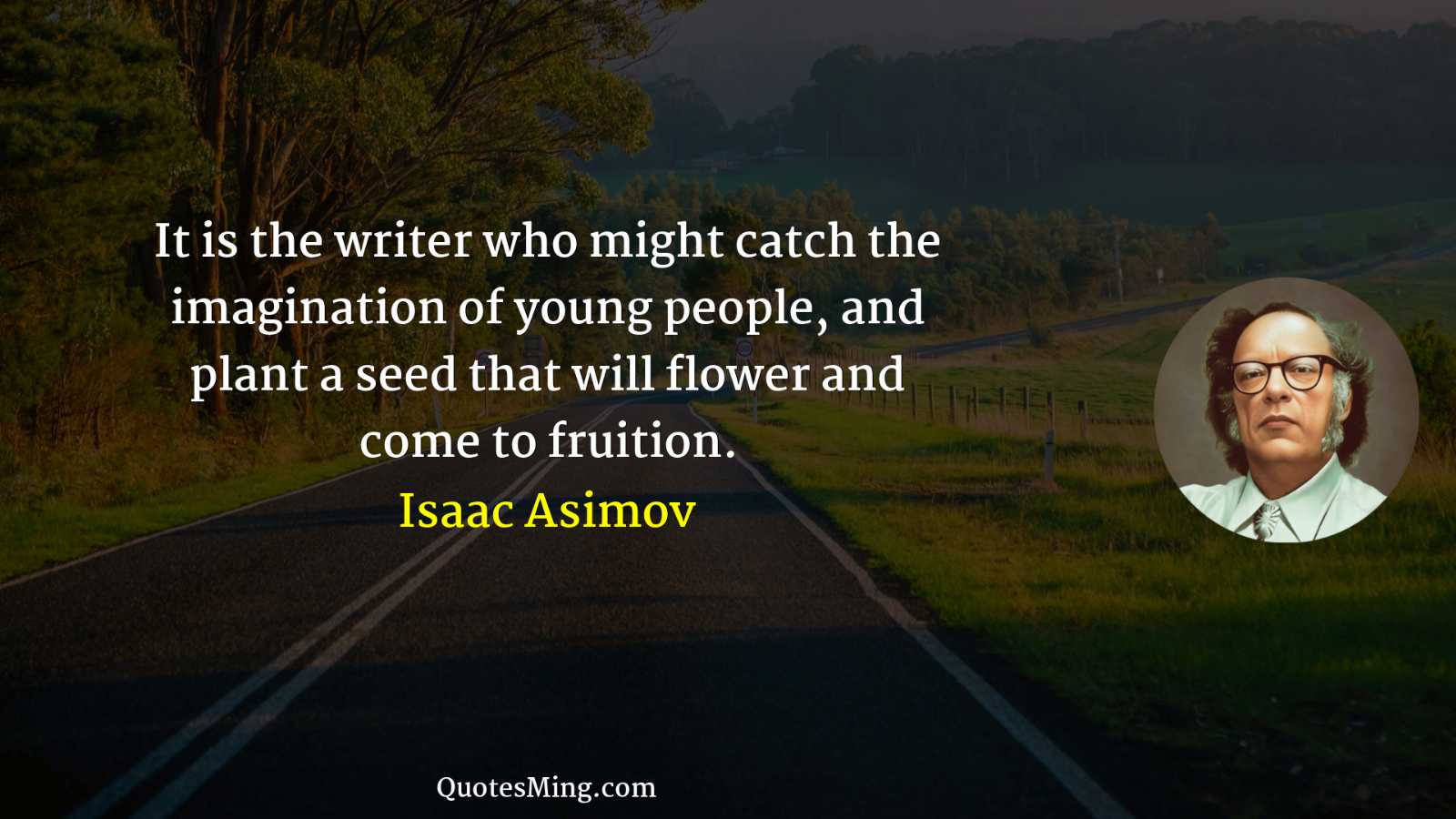 It is the writer who might catch the imagination of