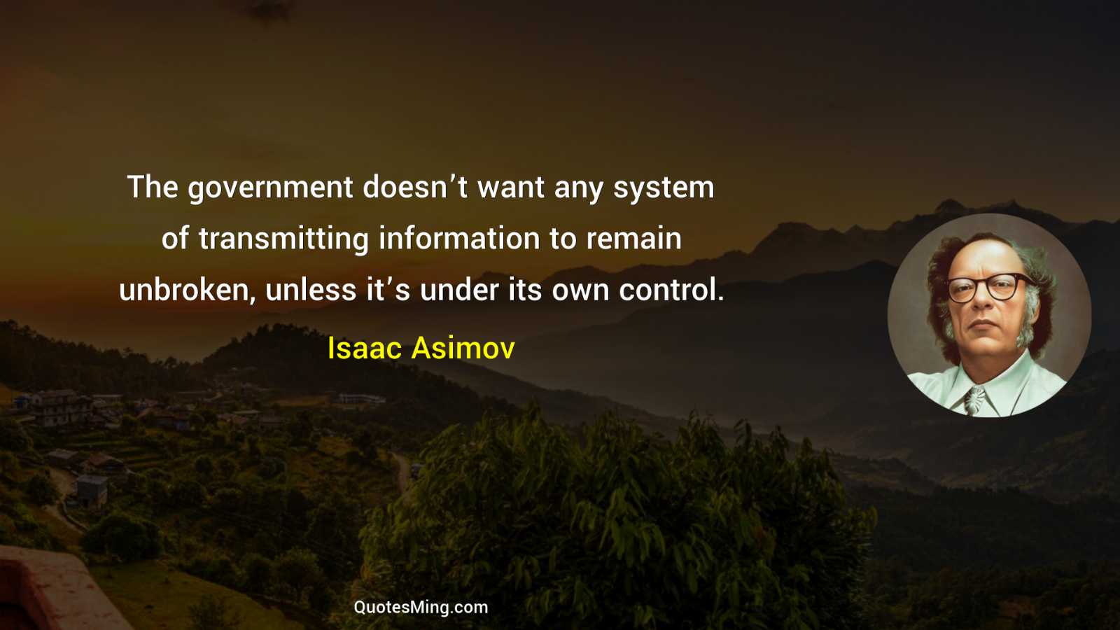 The government doesn’t want any system of transmitting information to