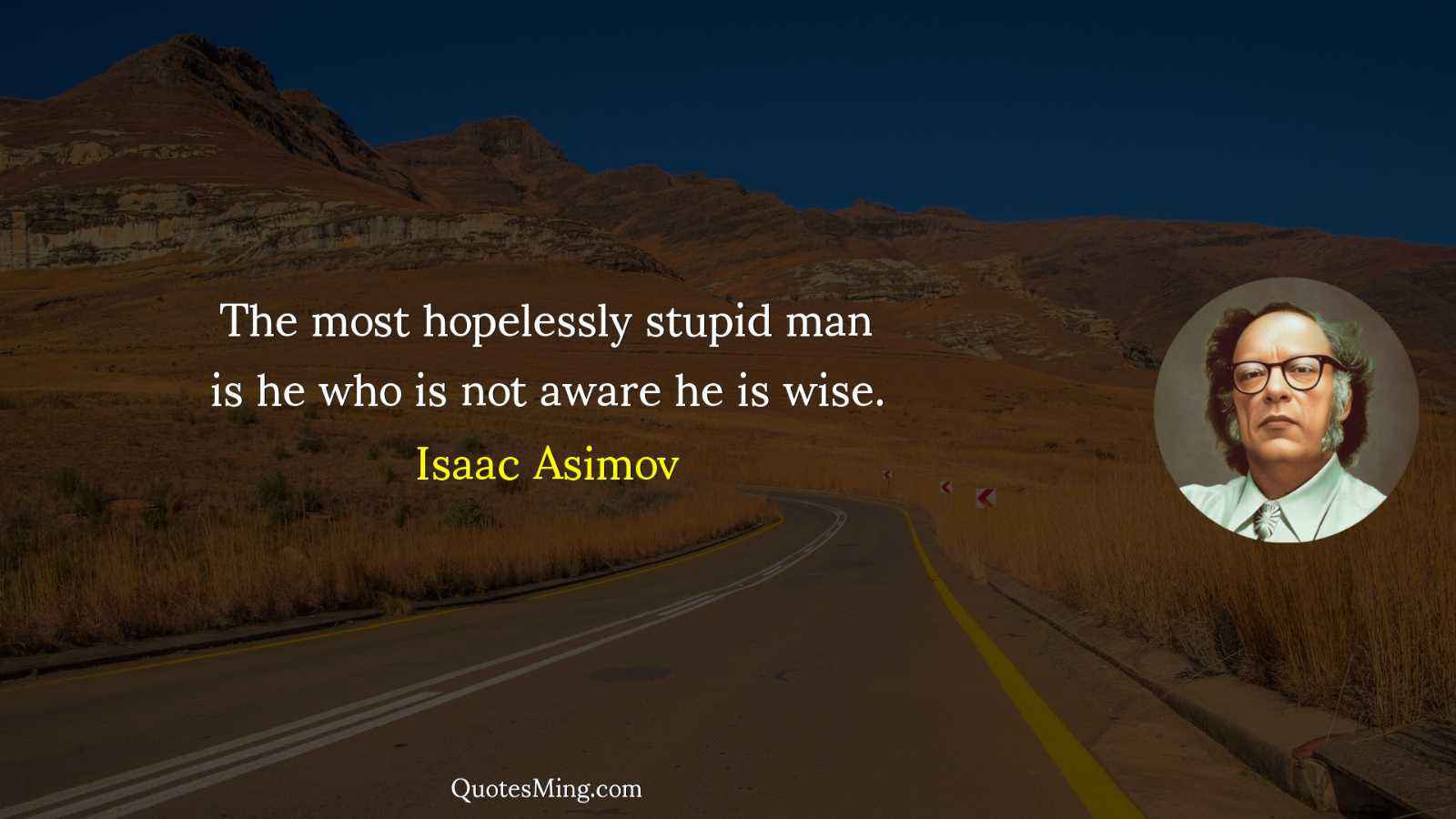 The most hopelessly stupid man is he who is not