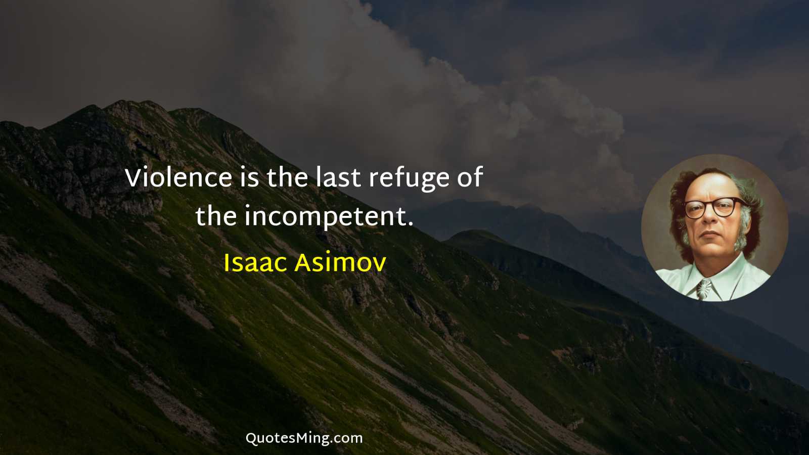 Violence is the last refuge of the incompetent