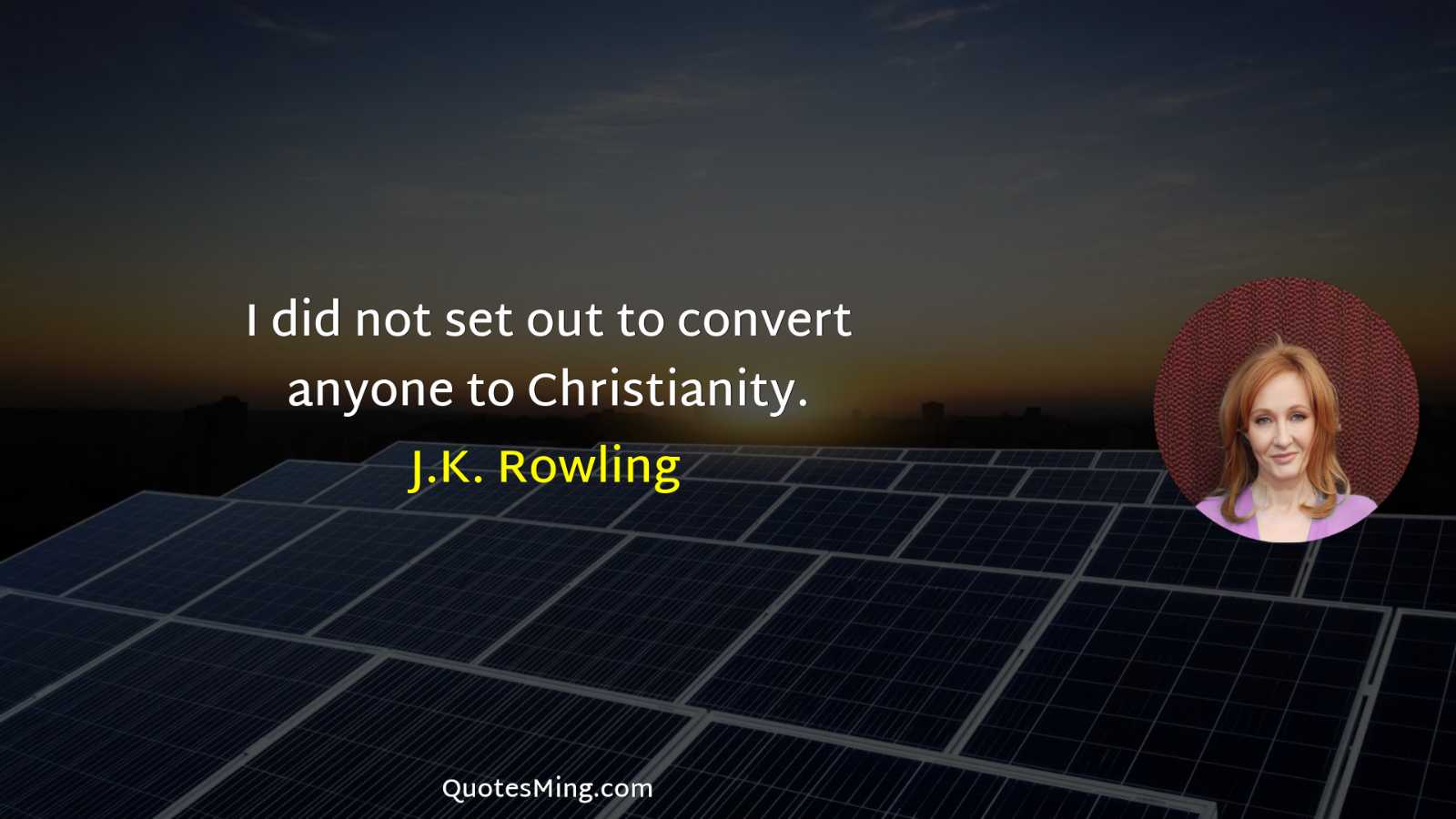 I did not set out to convert anyone to Christianity