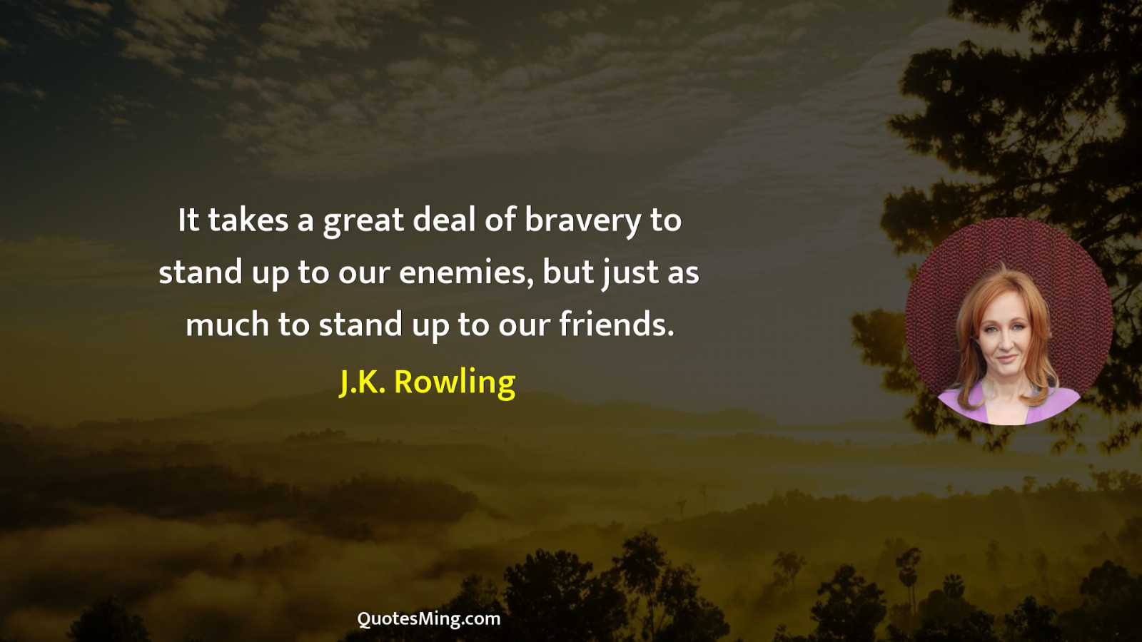 It takes a great deal of bravery to stand up