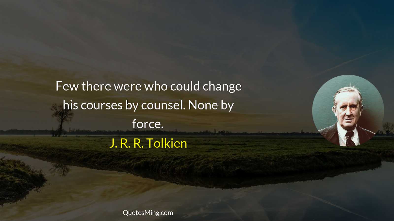 Few there were who could change his courses by counsel