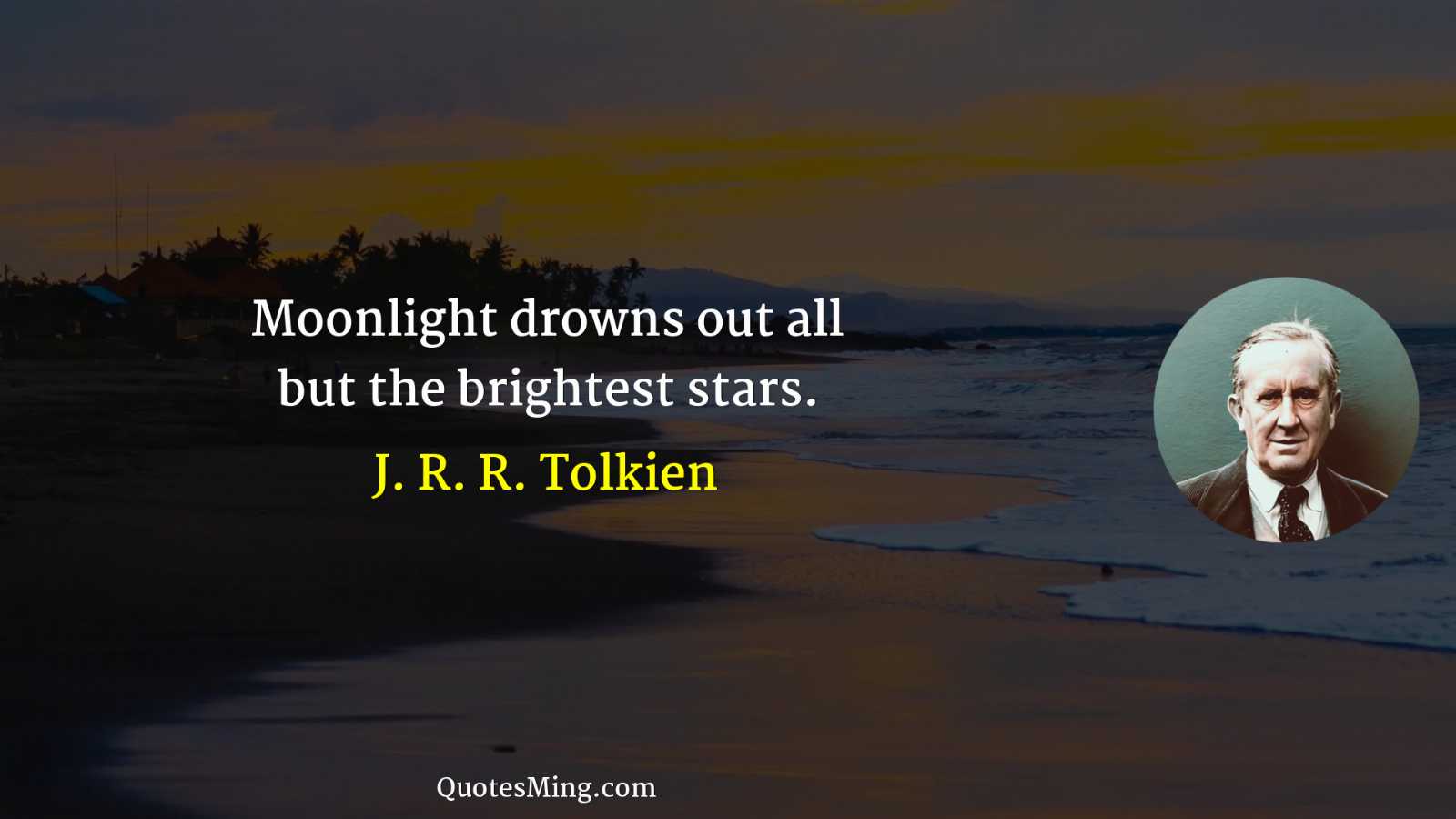 Moonlight drowns out all but the brightest stars