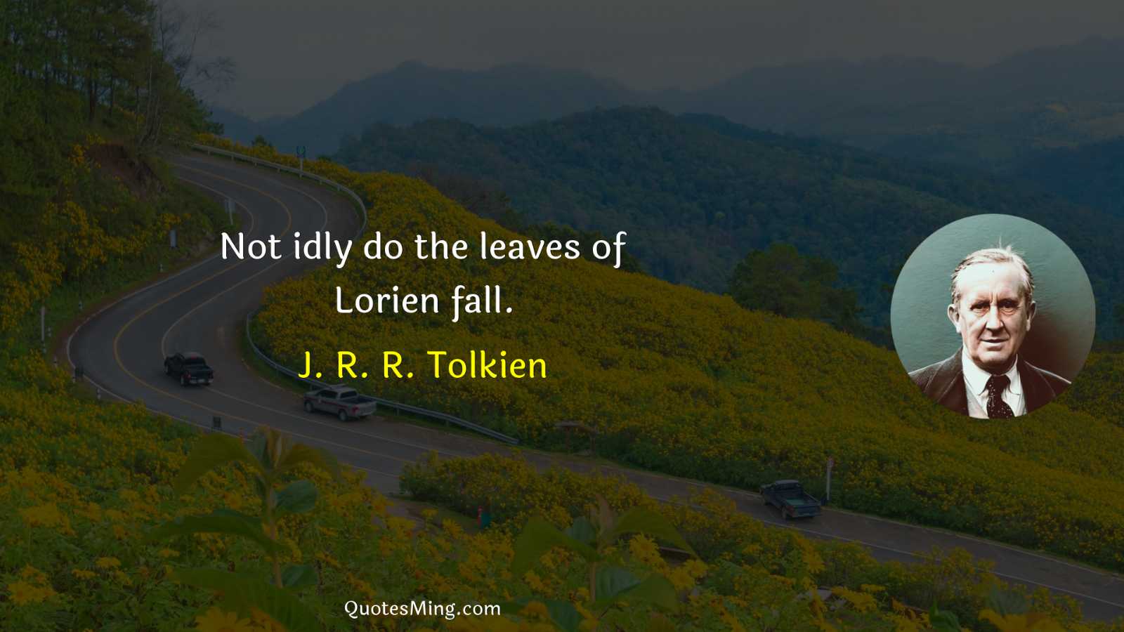 Not idly do the leaves of Lorien fall