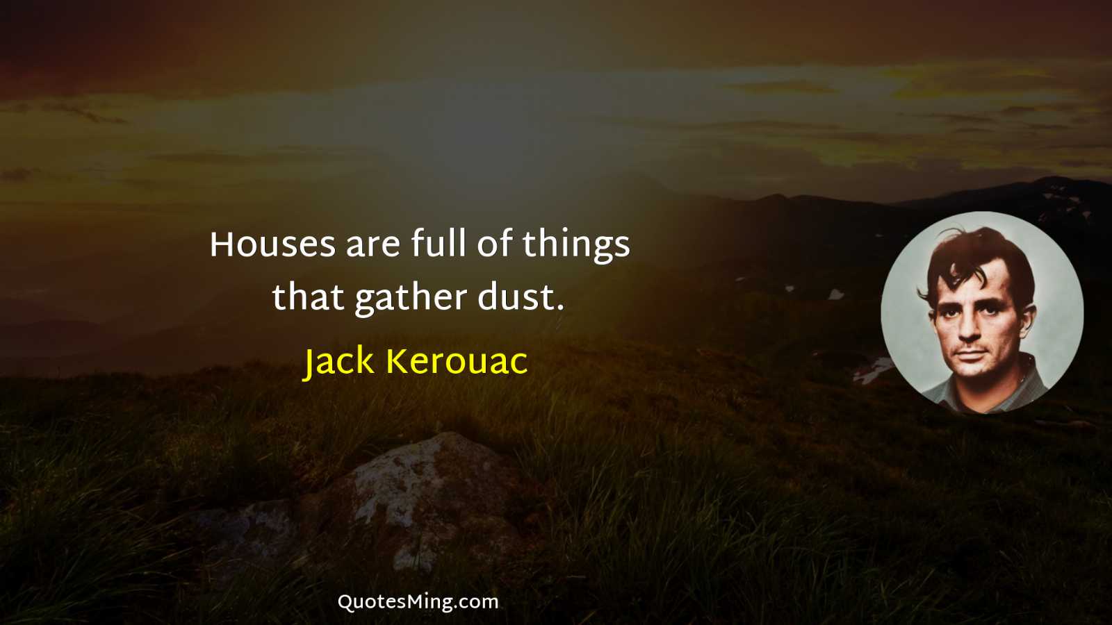 Houses are full of things that gather dust