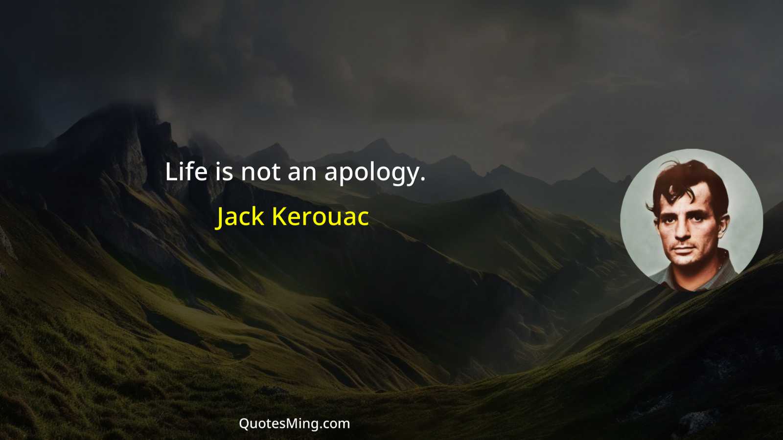 Life is not an apology