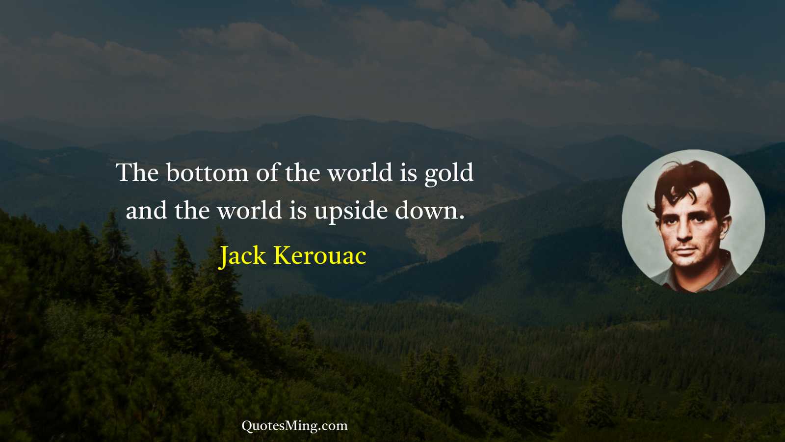 The bottom of the world is gold and the world