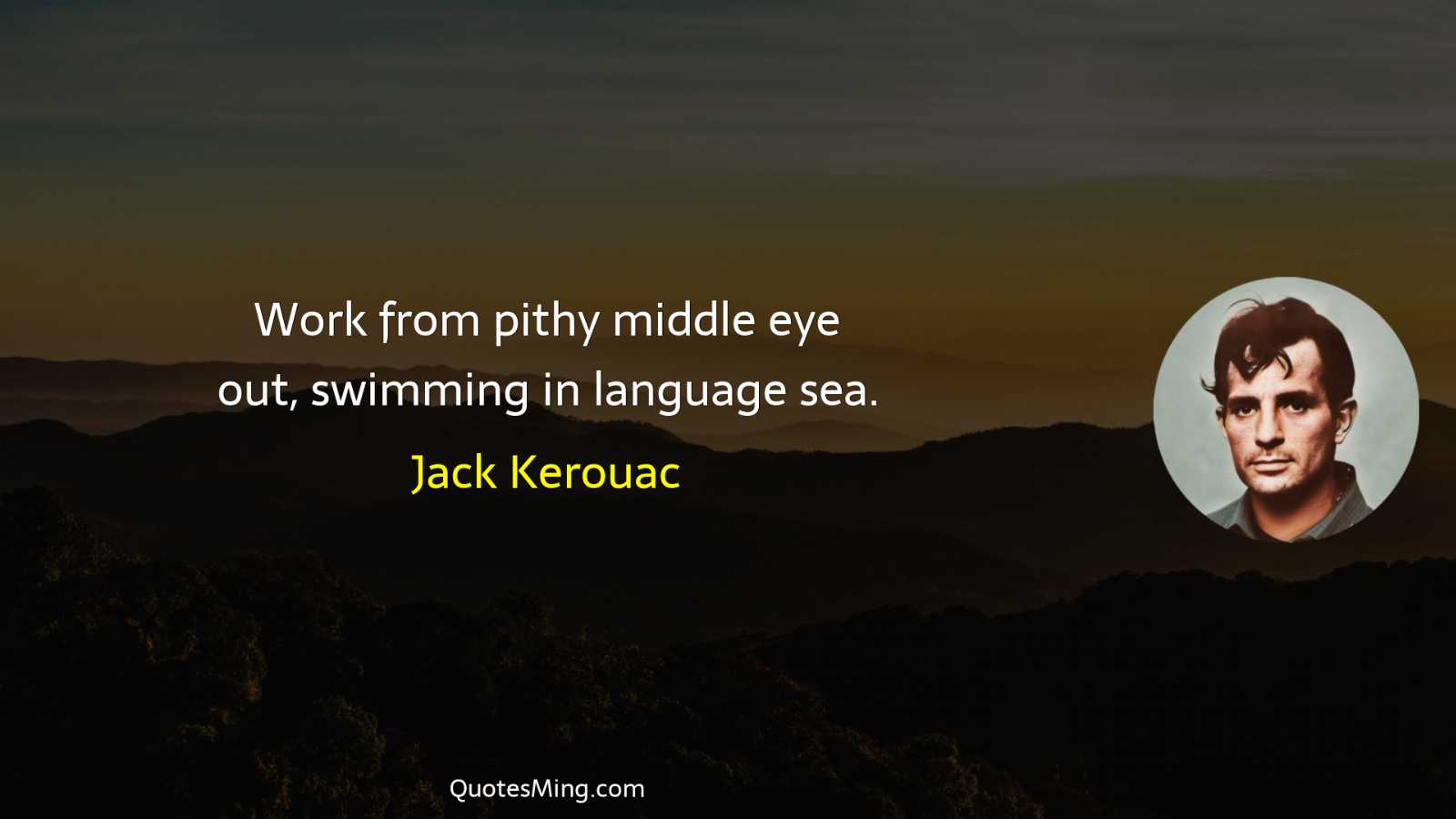 Work from pithy middle eye out swimming in language sea