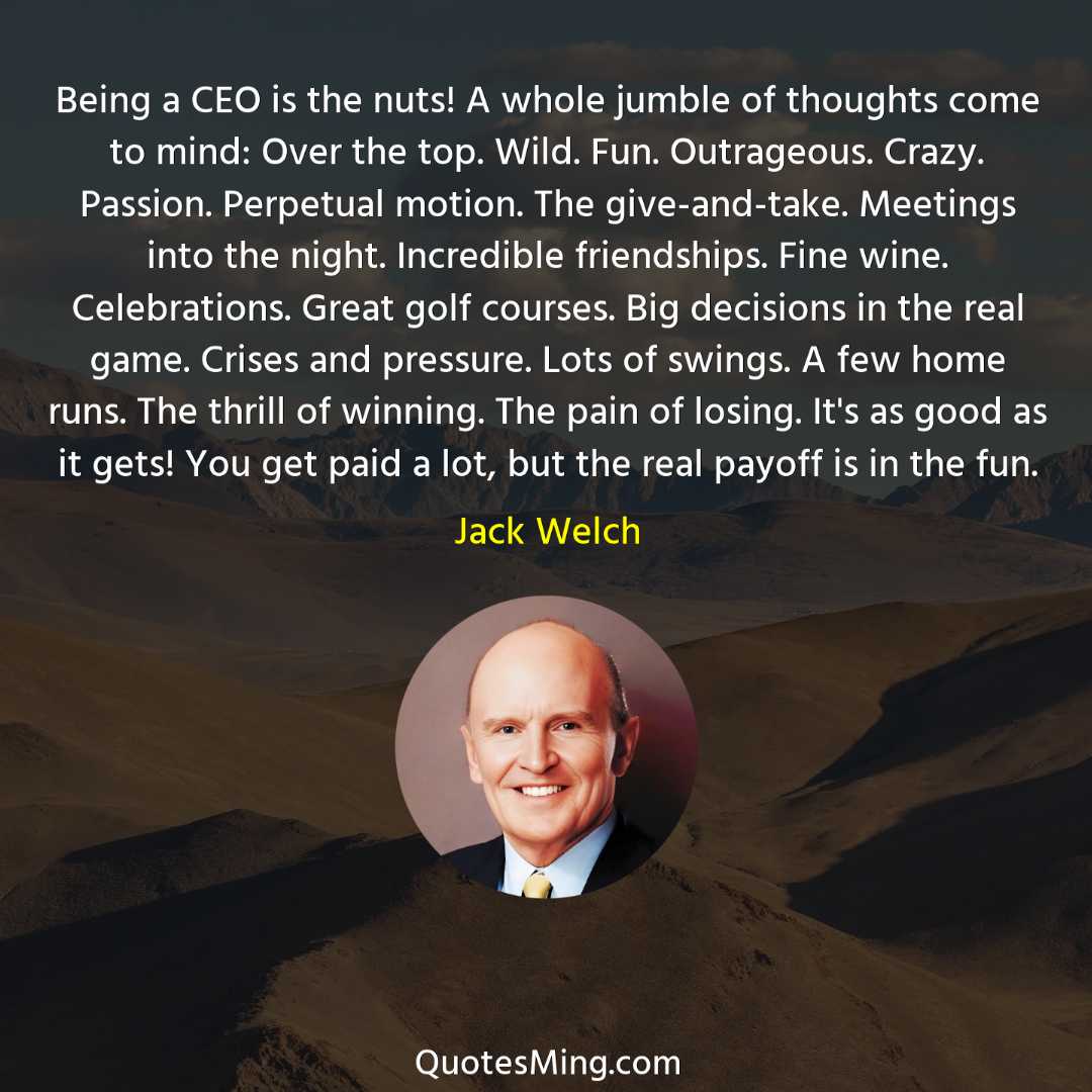 Being a CEO is the nuts A whole jumble of