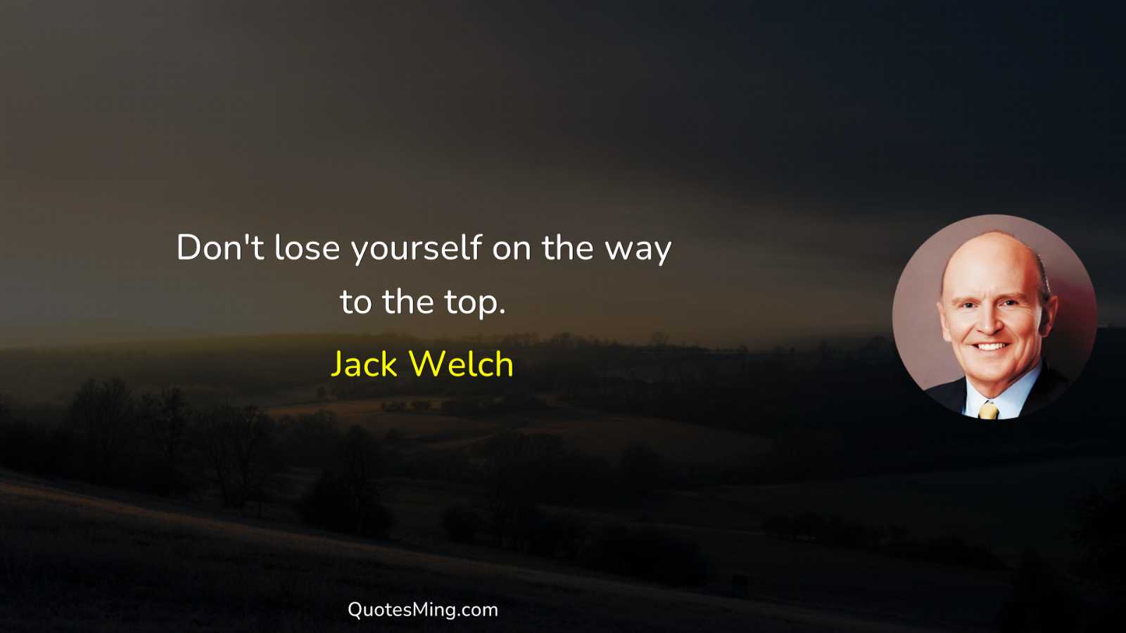 Don't lose yourself on the way to the top