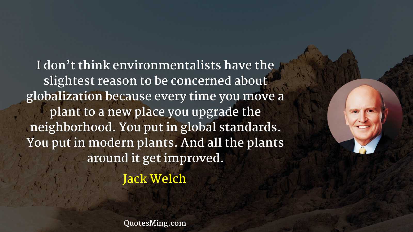 I don’t think environmentalists have the slightest reason to be