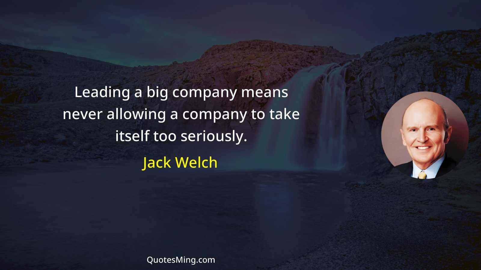 Leading a big company means never allowing a company to