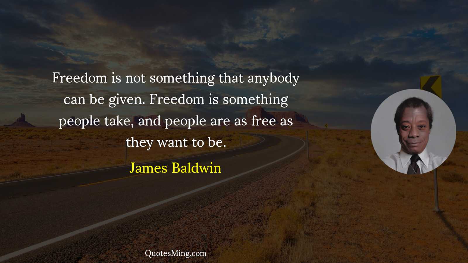 Freedom is not something that anybody can be given Freedom