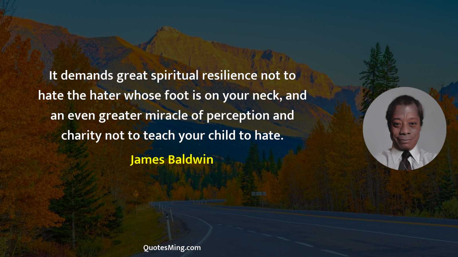 It demands great spiritual resilience not to hate the hater