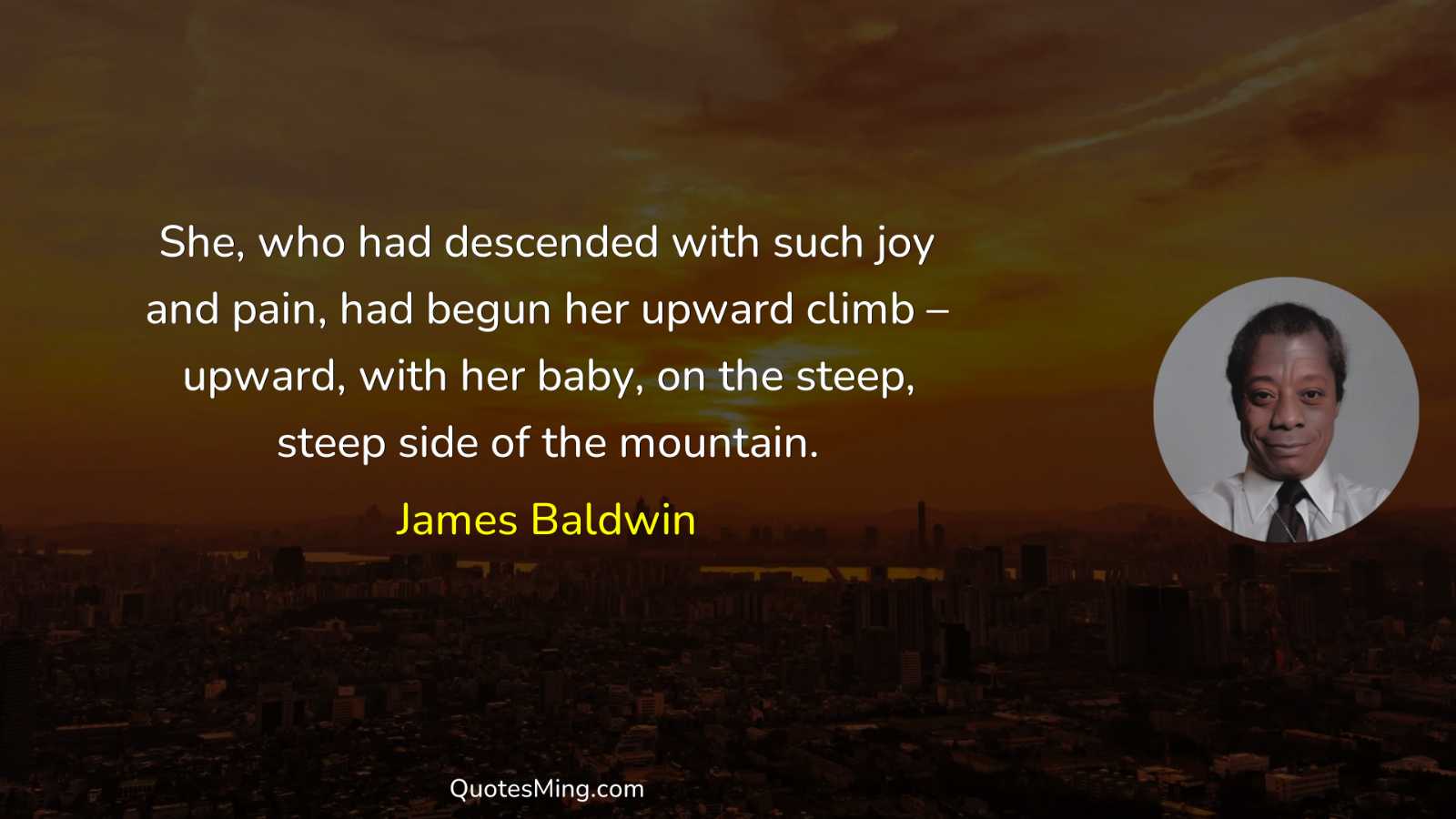 She who had descended with such joy and pain had