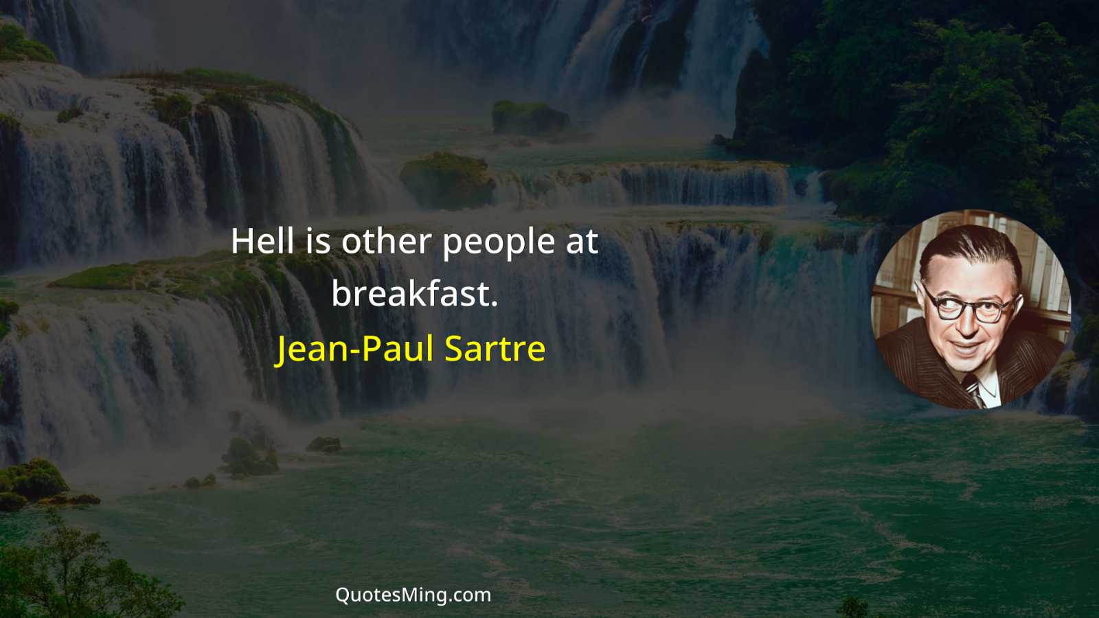 Hell is other people at breakfast