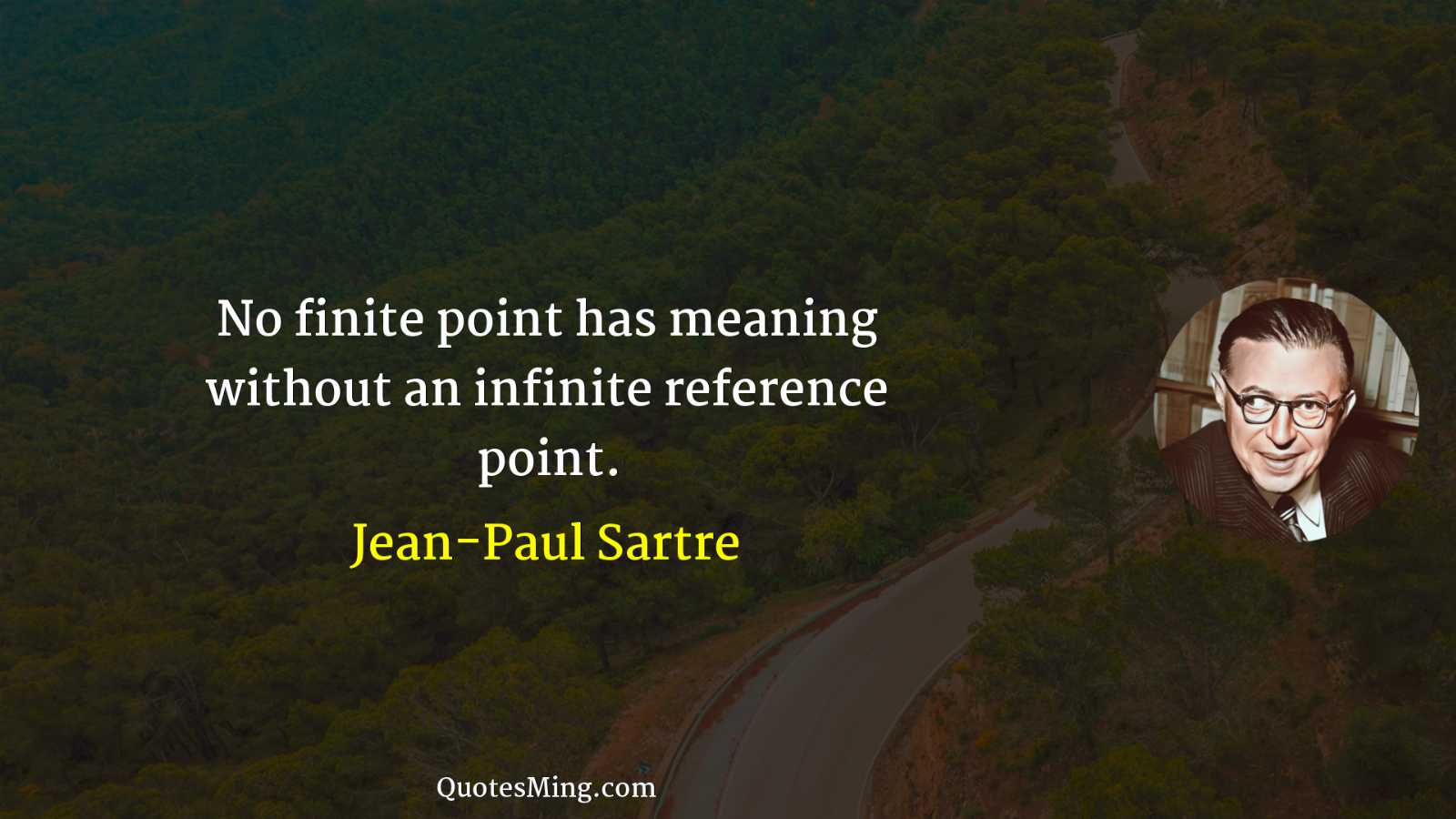 No finite point has meaning without an infinite reference point