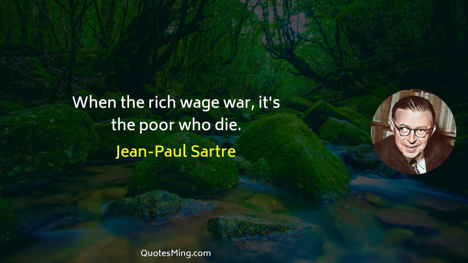 When the rich wage war it's the poor who die